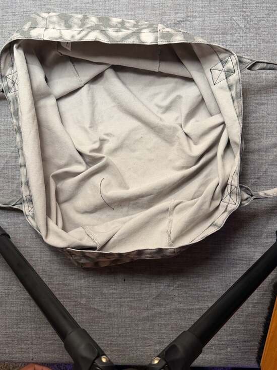 Alo Yoga Large Iconic Shopper Canvas Tote Bag in Grey Tie Dye - Picture 6 of 7